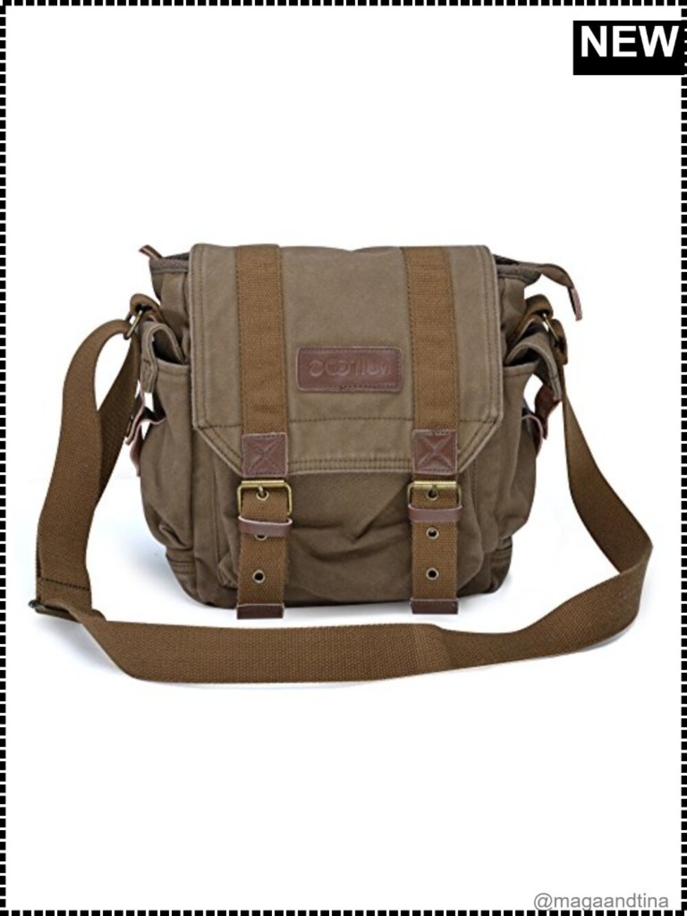Canvas Messenger Bag Small Vintage Crossbody Satchel Shoulder Purse